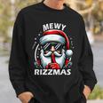 Mewy Rizzmas Santa Mewing Rizz Christmas Santa Sweatshirt Gifts for Him