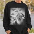 Santa Claus Selfie With Ufos Weird Christmas 2024 Sweatshirt Gifts for Him
