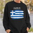 Greece Flag Brush Stroke Style Sweatshirt Geschenke für Ihn