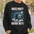 Guess What Bigfoot Butt Starry Night Sasquatch Sweatshirt Gifts for Him
