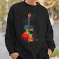 Guitar Music Instrument Motif Illustration Guitar Sweatshirt Gifts for Him