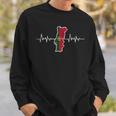 Heartbeat Portuguese Flag Portugal Sweatshirt Geschenke für Ihn