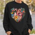 Herz Blumen Menschliches Organ Anatomie Liebe Sweatshirt Geschenke für Ihn