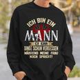 Ich Bin Ein Mann Ich Kann Dinge Schonergessen Humour Fun Sweatshirt Geschenke für Ihn