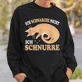 Ich Schnarche Nicht Ich Schnurre Katzen Official Sleep Sweatshirt Geschenke für Ihn