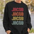 Jacob Geschenk Nachname Lustig Retrointage 80Er Jahre Geburtstagstreffen Sweatshirt Geschenke für Ihn