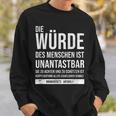 Basic Law Article 1 Die Würde Des Menschen Ist Unantastbar Sweatshirt Geschenke für Ihn