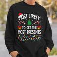 Most Likely To Get The Most Presents Family Christmas Sweatshirt Gifts for Him