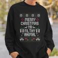 Merry Christmas Animal Filthy Ya Xmas Pajama Ugly Sweater Sweatshirt Gifts for Him