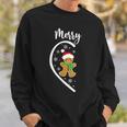 Merry Christmas Gingerbread Couple Christmas Pajama Matching Sweatshirt Gifts for Him