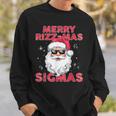 Merry Rizz Mas Sigmas Rizzmas Christmas Rizz Santa Claus Sweatshirt Gifts for Him