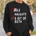 Nice Naughty A Bit Of Both Christmas Xmas Santa Claus Sweatshirt Gifts for Him