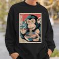Ramen Japanese Kawaii Monkey Graphic Anime Sweatshirt Gifts for Him