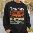 Retro Africa Tanzania Safari Travel Tanzania Tour Sweatshirt Geschenke für Ihn