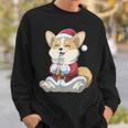 Santa Dog Boba Bubble Tea Christmas Corgi Lover Xmas Sweatshirt Gifts for Him