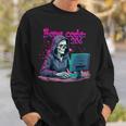 Skeleton Hacker Gamer It Programmer Sweatshirt Geschenke für Ihn