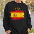 Spain Flag Brush Stroke Style Sweatshirt Geschenke für Ihn