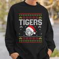 Tiger Wearing Santa Hat Xmas Party Ugly Christmas Tiger Sweatshirt Gifts for Him