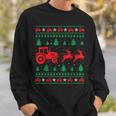 Tractor Riding Reindeers Farmers Ugly Christmas Sweater Boys Sweatshirt Gifts for Him