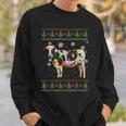 Ugly Cow Christmas Sweater Santa Hat And Light Up Xmas Sweatshirt Gifts for Him
