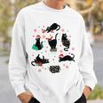 Christmas Black Cats Meowy Merry Christmas Cat Lovers Sweatshirt Gifts for Him