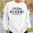 Damen Team Coe Stolzer Familiennachname Nachname Geschenk Mit-Ausschnitt Sweatshirt Geschenke für Ihn