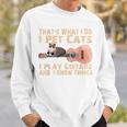 Das Ist Was Ich Mache Ich Pet Cats Ich Spiel Guitar & Ich Weiss Things Sweatshirt Geschenke für Ihn