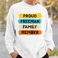 Freeman Retro Freeman Nachname Freeman Raglan Sweatshirt Geschenke für Ihn