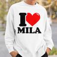 Ich Liebe Mila German Langu Gray Sweatshirt Geschenke für Ihn