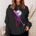 Baseball Bat For Boys Baseball Sprinkle Drip For Men Sweatshirt Gifts for Her
