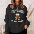 Christmas Pregnancy Man Behind Cookie Oven Xmas Husband Men Sweatshirt Gifts for Her