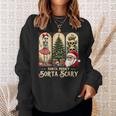 Christmas Vibes Xmas Skeleton Sorta Merry Sorta Scary Gothic Sweatshirt Gifts for Her