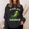 Cool As A Cucumber Vegetable Pun Foodie Graphic Sweatshirt Gifts for Her