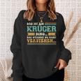 Damen Das Ist Ein Krüger Ding Spruch Für Familie Krüger Mit-Ausschnitt Sweatshirt Geschenke für Sie