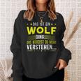 Damen Das Ist Ein Wolf Ding Spruch Für Familie Wolf Mit-Ausschnitt Sweatshirt Geschenke für Sie