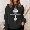 Damen Ist So Ein Gans Ding Lustiger Spruch Gänse Mit-Ausschnitt Sweatshirt Geschenke für Sie