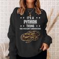 Damen Ist So Ein Python Ding Lustiger Spruch Pythons Mit-Ausschnitt Sweatshirt Geschenke für Sie