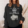 Damen Ist So Ein Wolf Ding Lustiger Spruch Wölfe Mit-Ausschnitt Sweatshirt Geschenke für Sie