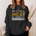 Damenorname Amelie Name Namenstag Spruch Das Ist Ein Amelie Ding Mit-Ausschnitt Sweatshirt Geschenke für Sie