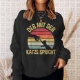 Der Mit Der Katze Speaks Cats Katzenpapa The Mit Cat Sweatshirt Geschenke für Sie