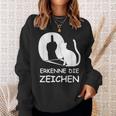 Erkenne Die Zeichen Wkekatze Schattenspiel Cats Sweatshirt Geschenke für Sie