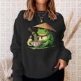 Frog Eating Ramen Kawaii Japanese Noodles Sweatshirt Gifts for Her