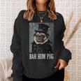 Dog Bah Hum Pug Christmas Pet Holiday Photo Humbug Bug Sweatshirt Gifts for Her
