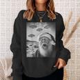 Santa Claus Selfie With Ufos Weird Christmas 2024 Sweatshirt Gifts for Her