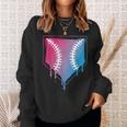 Ice Cream Home Plate Baseball Drip Sweatshirt Gifts for Her