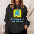 Lesen Ist Mein Ding Lehrer Bibliothekar Bücherwürmer Sweatshirt Geschenke für Sie