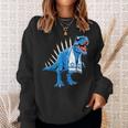 Menorasaurus Rex Menorahsaurus Hannukah Dinosaur Sweatshirt Geschenke für Sie