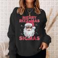 Merry Rizz Mas Sigmas Rizzmas Christmas Rizz Santa Claus Sweatshirt Gifts for Her