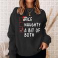 Nice Naughty A Bit Of Both Christmas Xmas Santa Claus Sweatshirt Gifts for Her