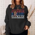 Serbian Last Name Kostic With The Flag Of Serbia Sweatshirt Geschenke für Sie